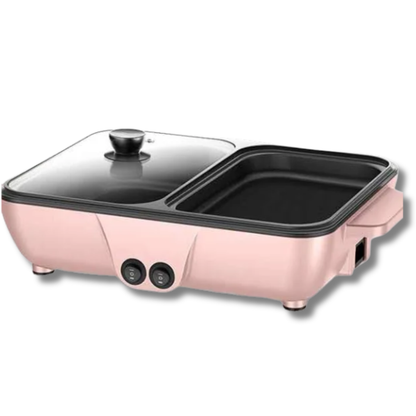2-i-1 Elektrisk Gryde Med Grill