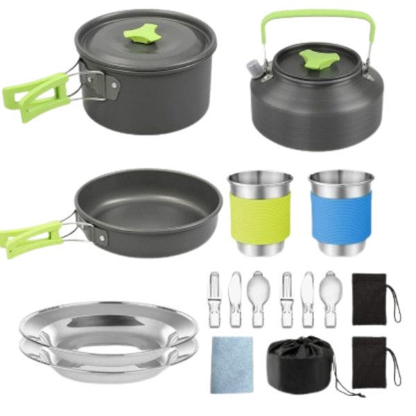 CampFire Cuisine - 17-delige pannen en servies campingset - Design & Dine