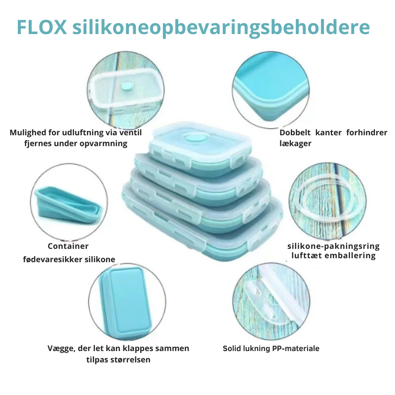 FLOX silikoneopbevaringsbeholdere