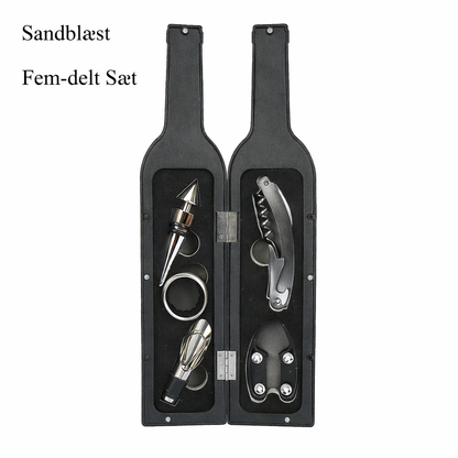 Luksus vinflaskeåbner Deluxe gaveæske (5 dele)