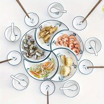 Lunar Luxe : 5-delige keramische maanschotel set - Design & Dine