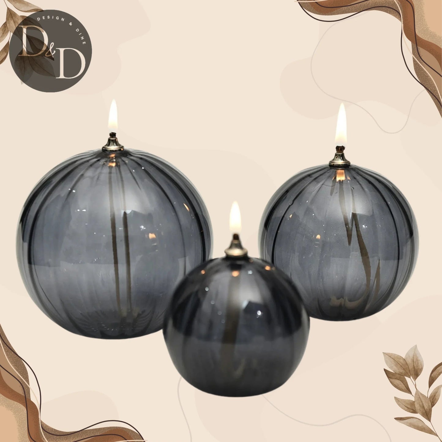 Smokey candle - Beschikbaar in drie maten - Design & Dine