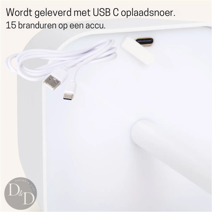 LampraSplash – trådløs, genopladelig, vandtæt, dæmpbar og med 3 lysindstillinger