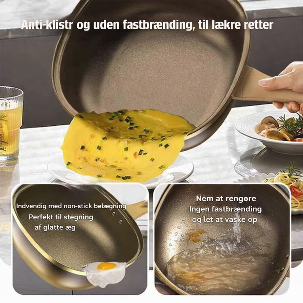 Culinara Titanium  nonstick-pande med dampfunktion