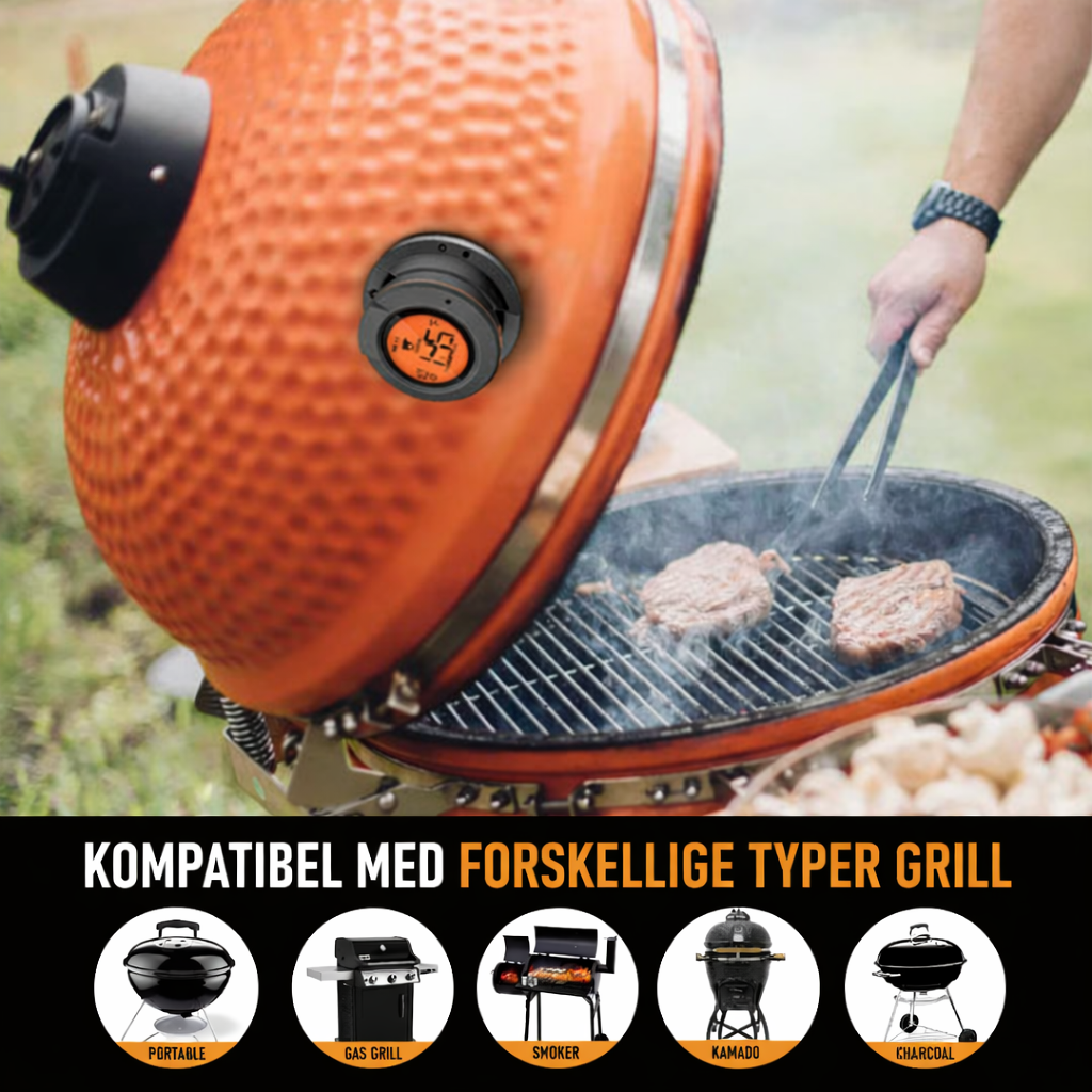Ai BBQ temperaturmåler + Gratis mobilapp