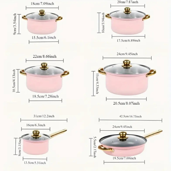 Aurum 12-delige pannenset - Design & Dine