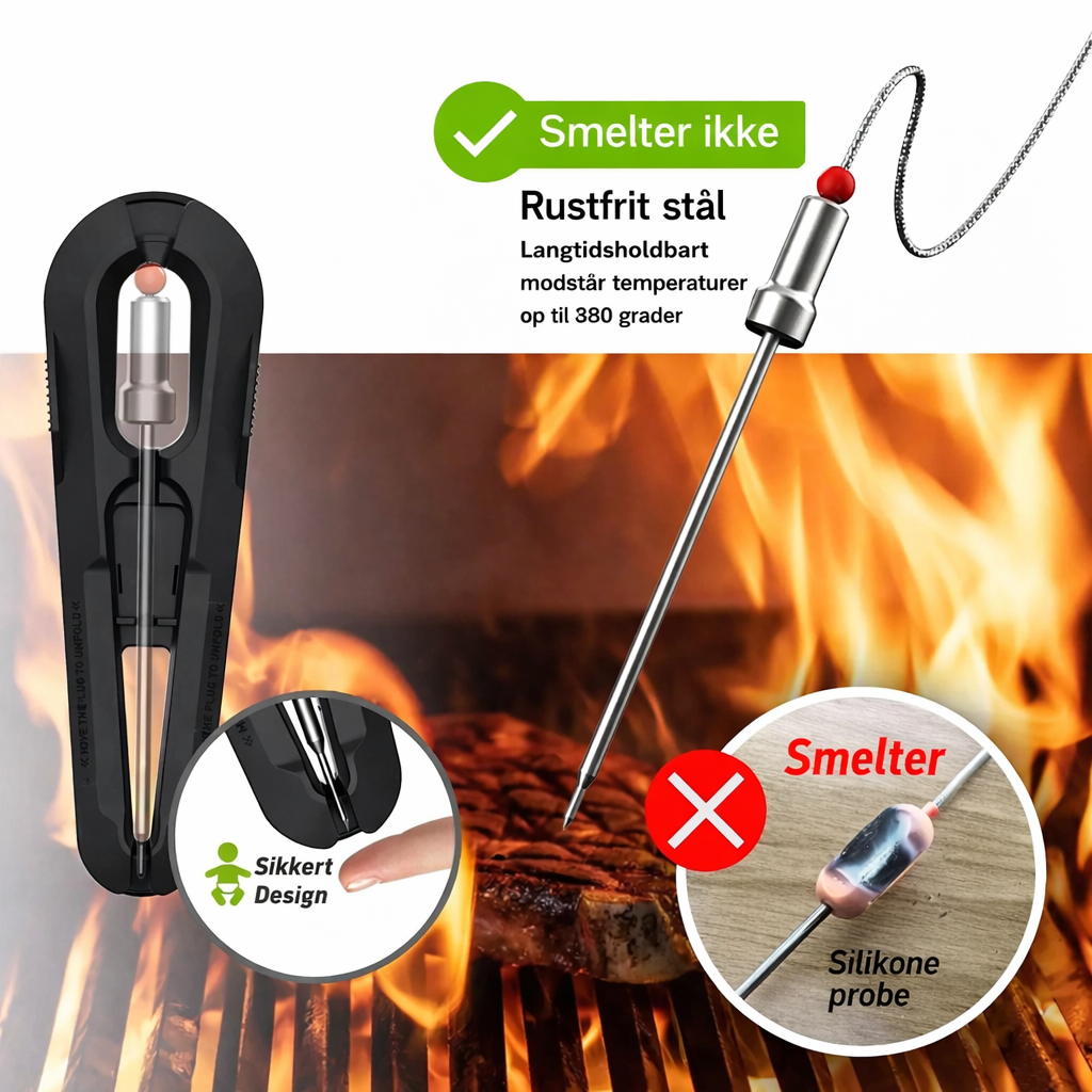 Ai BBQ temperaturmåler + Gratis mobilapp