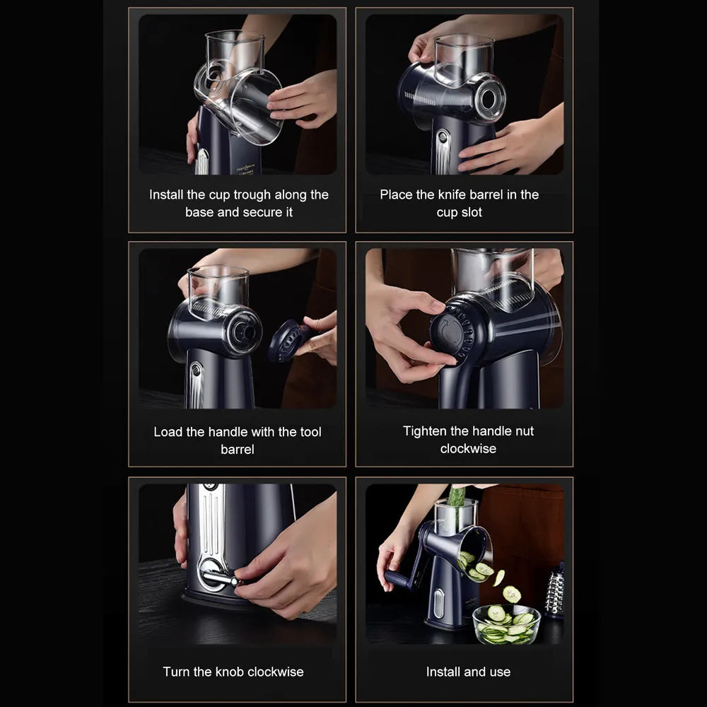 Twisting Shredder – 5-i-1 køkkenmaskine