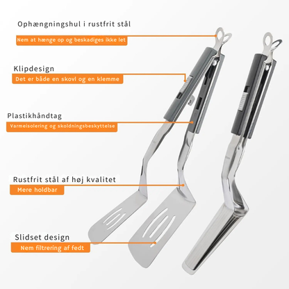 Grip og flip 2-i-1 grilltang