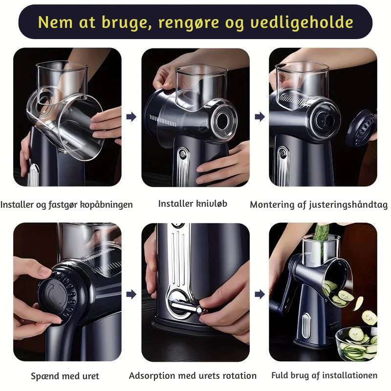 Twisting Shredder – 5-i-1 køkkenmaskine