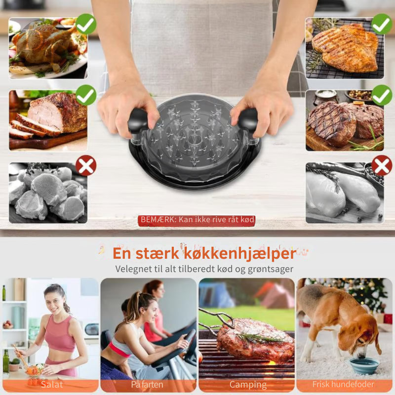 FeatherEase – trådet kød på få sekunder!