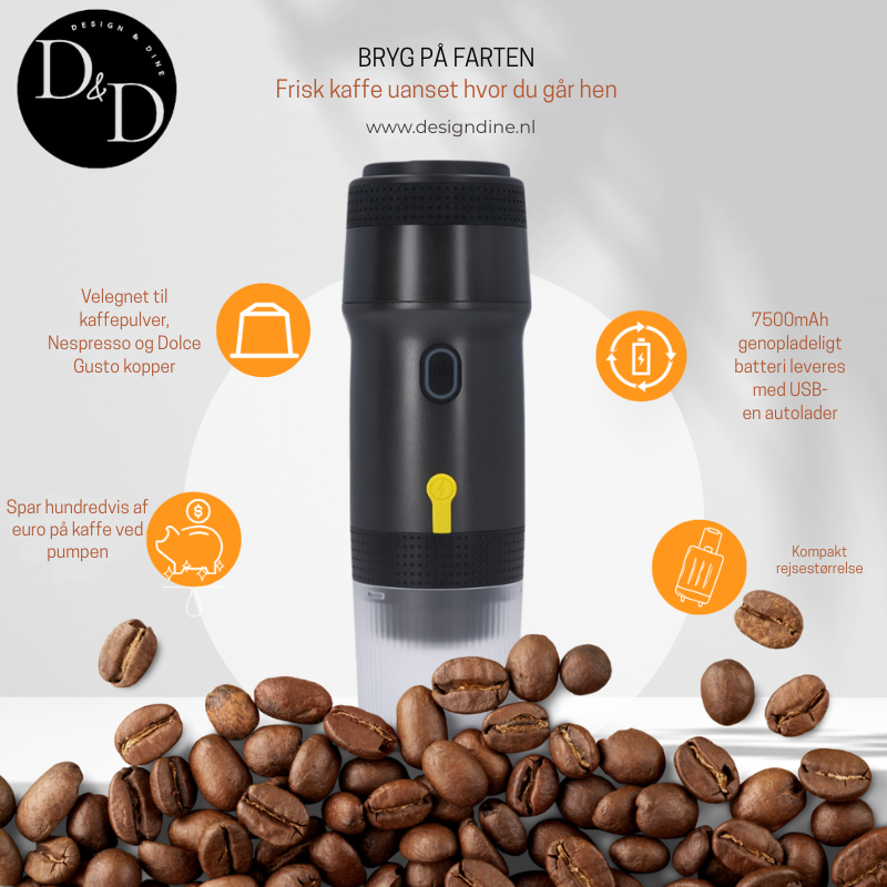 Kaffe på farten – trådløs kaffemaskine