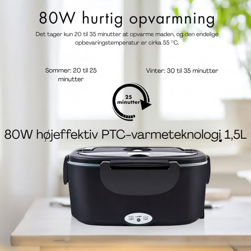 Heat & Eat – Elektrisk opvarmet madkasse