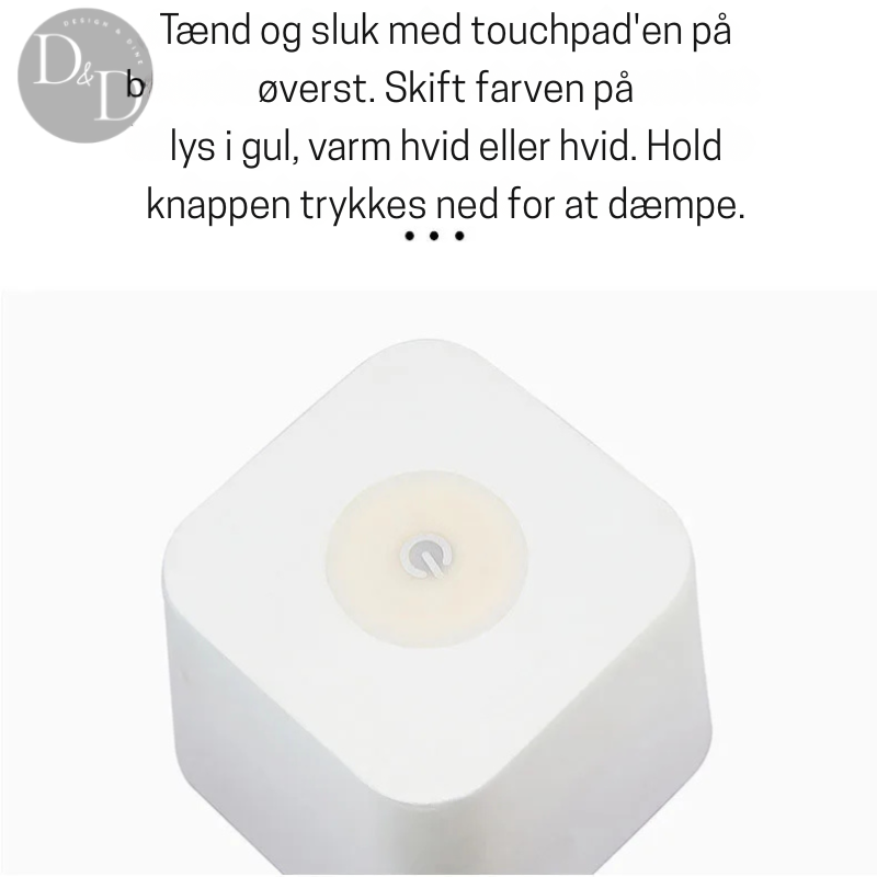 LampraSplash – trådløs, genopladelig, vandtæt, dæmpbar og med 3 lysindstillinger