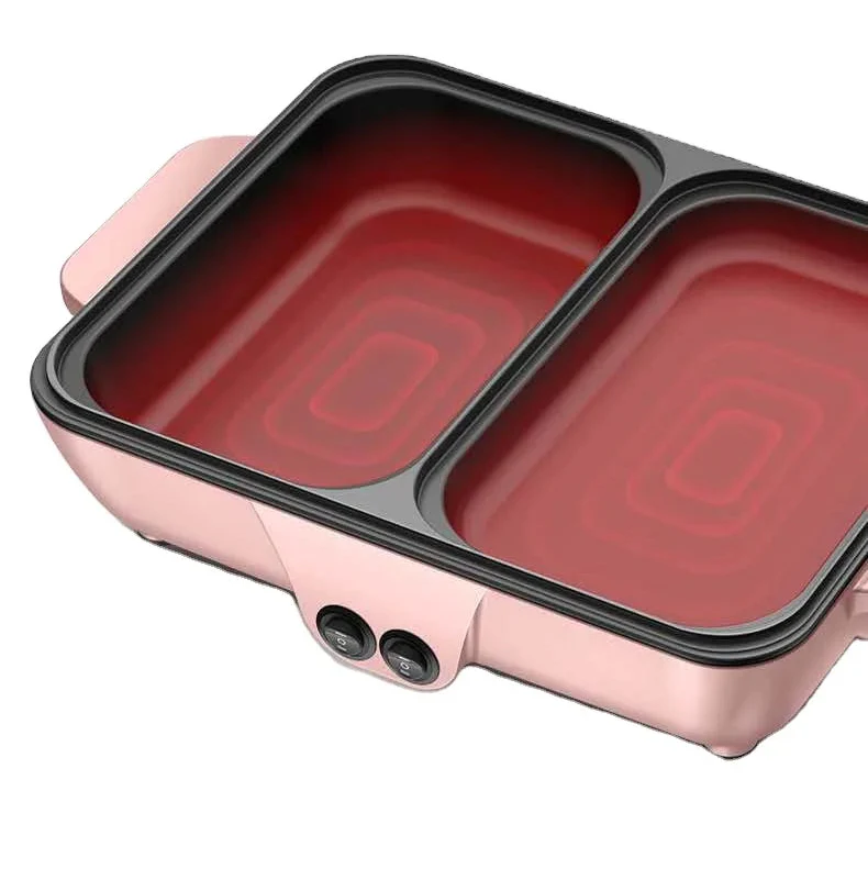 2-i-1 Elektrisk Gryde Med Grill