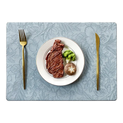 PU-leren placemats met bloemenprint – Verkrijgbaar in 5 kleuren - Design & Dine