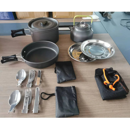 CampFire Cuisine - 17-delige pannen en servies campingset - Design & Dine