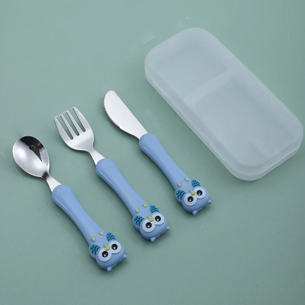 KleverKiddie™ Eerste uilen bestekje - Design & Dine