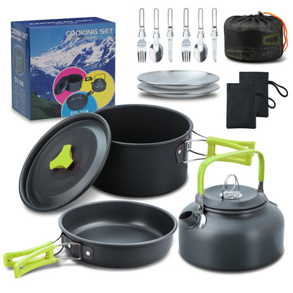 CampFire Cuisine - 17-delige pannen en servies campingset - Design & Dine