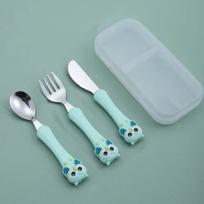 KleverKiddie™ Eerste uilen bestekje - Design & Dine