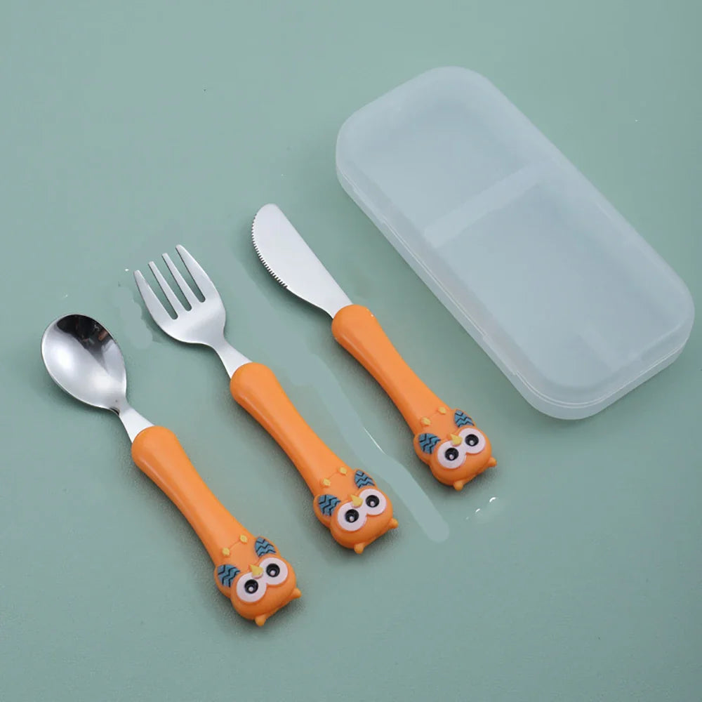 KleverKiddie™ Eerste uilen bestekje - Design & Dine