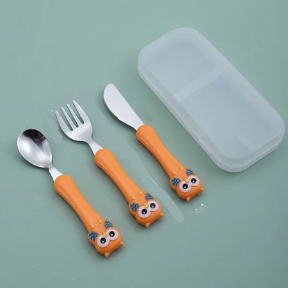 KleverKiddie™ Eerste uilen bestekje - Design & Dine