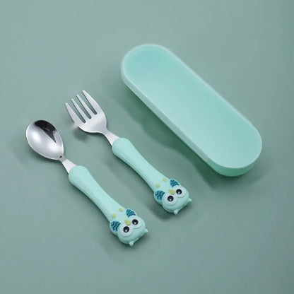 KleverKiddie™ Eerste uilen bestekje - Design & Dine