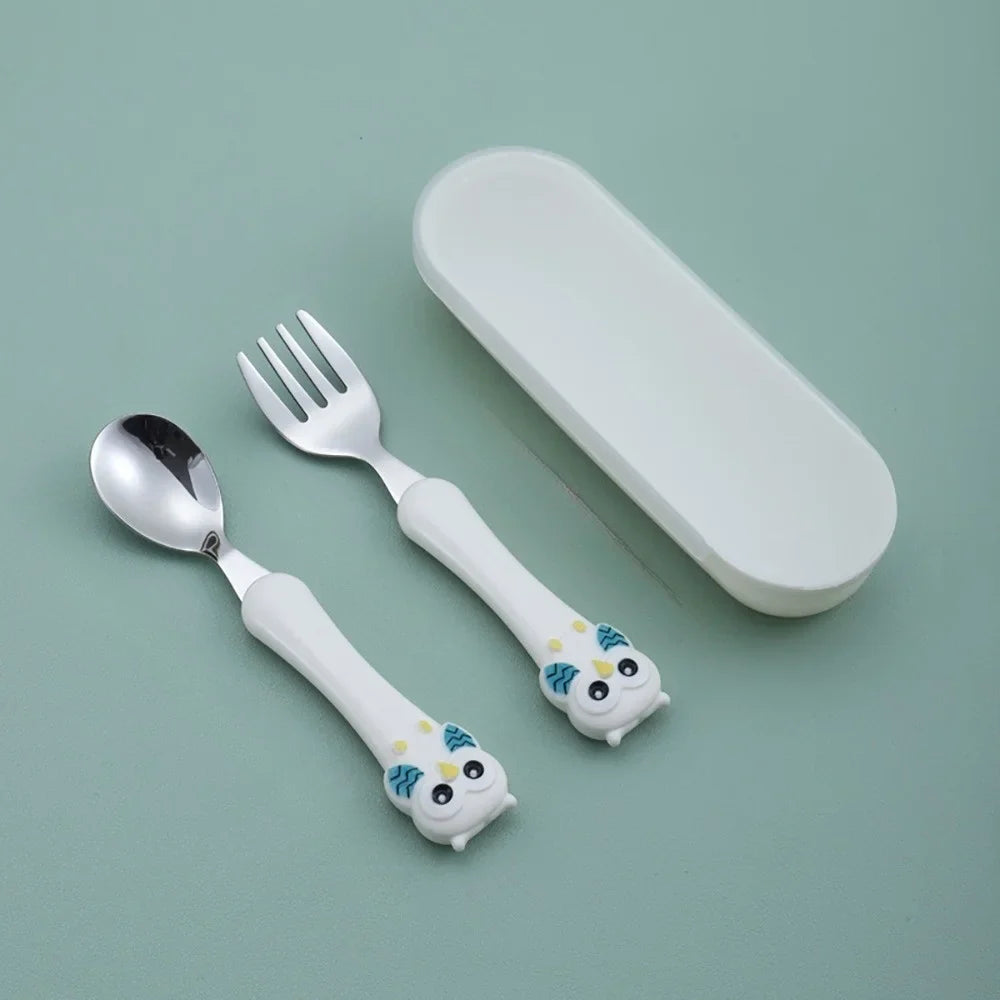 KleverKiddie™ Eerste uilen bestekje - Design & Dine