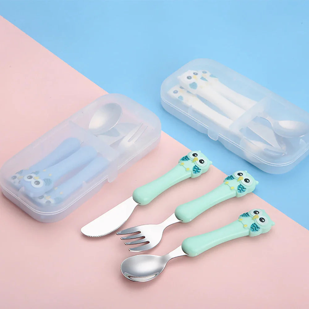 KleverKiddie™ Eerste uilen bestekje - Design & Dine
