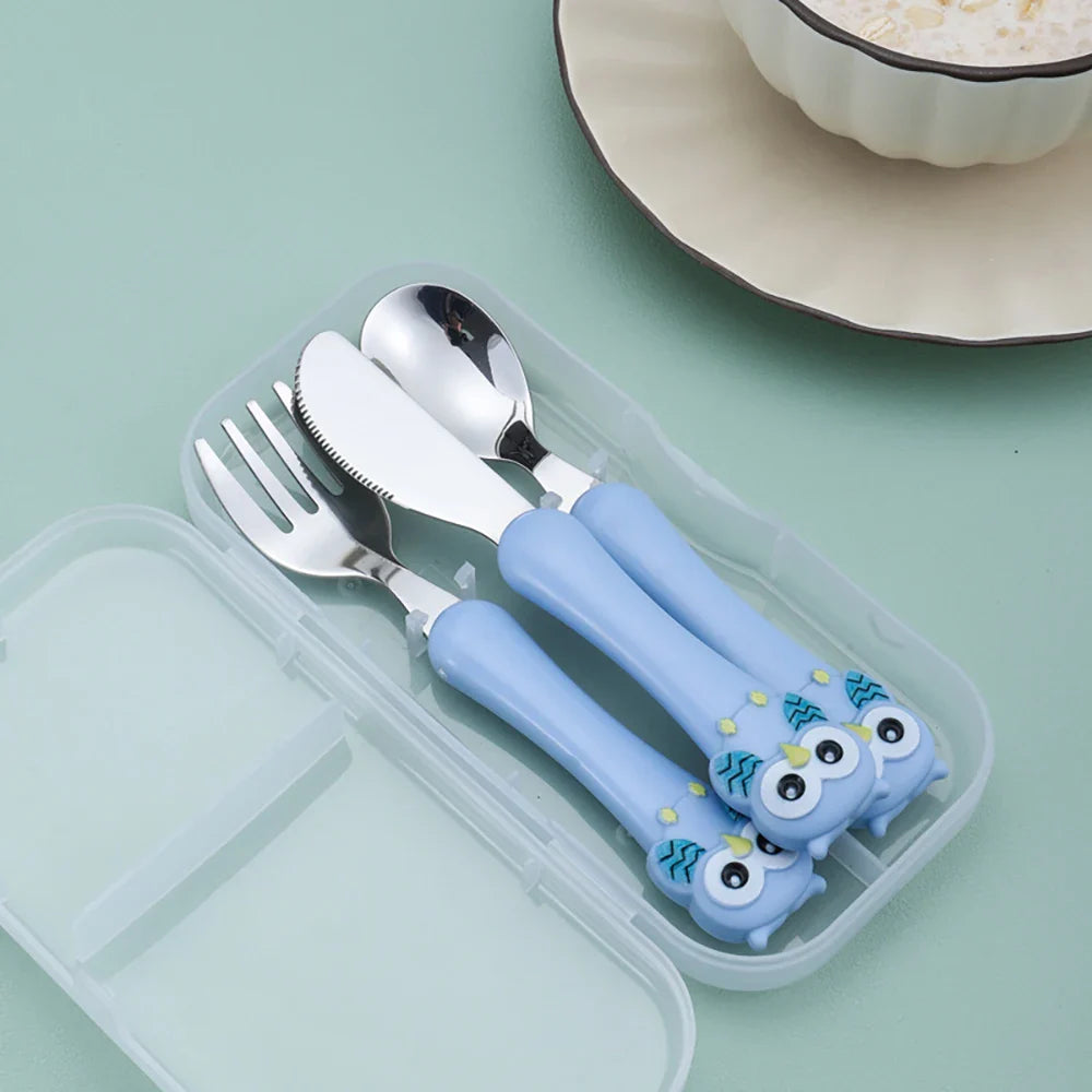 KleverKiddie™ Eerste uilen bestekje - Design & Dine