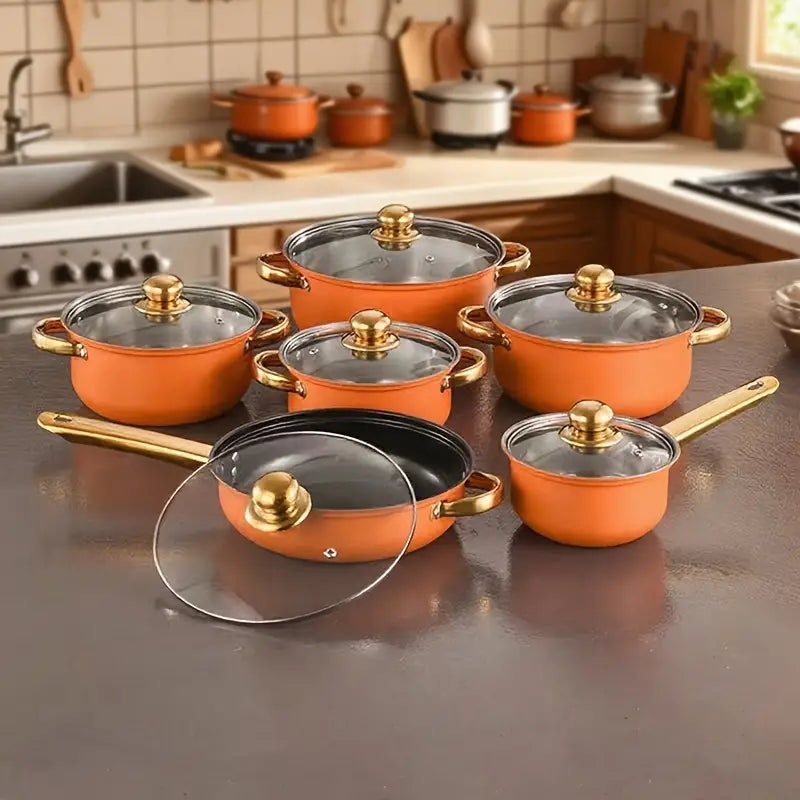 Aurum 12-delige pannenset - Design & Dine