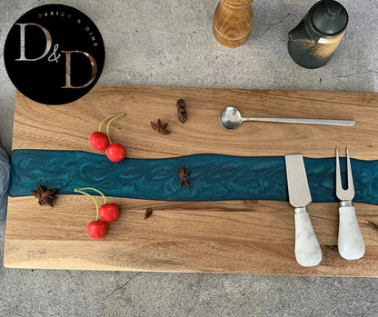 Artisan Wood & Resin borrelplank - Design & Dine