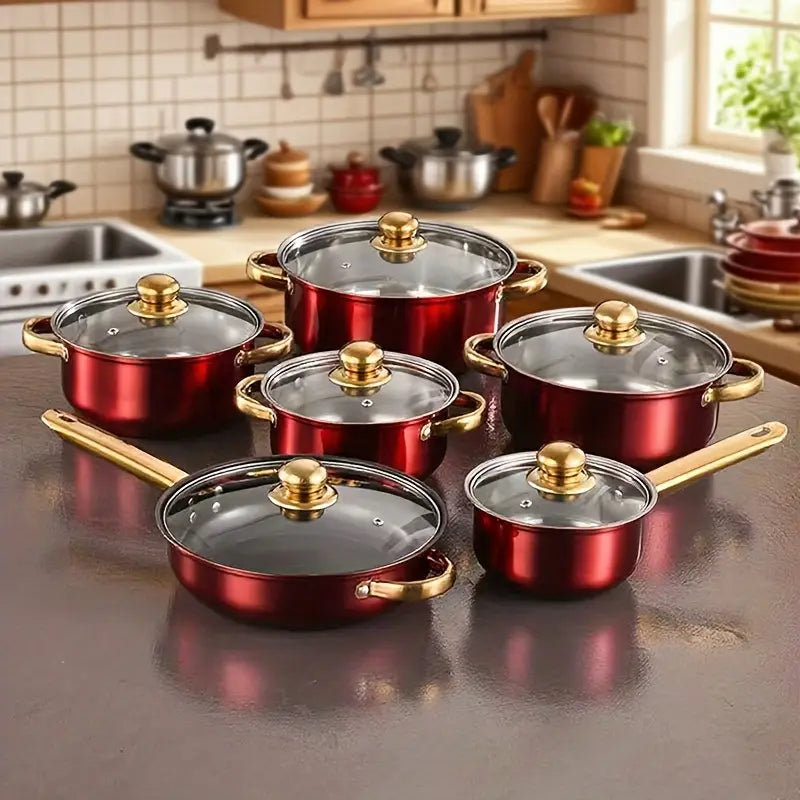 Aurum 12-delige pannenset - Design & Dine