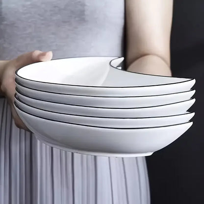 Lunar Luxe : 5-delige keramische maanschotel set - Design & Dine